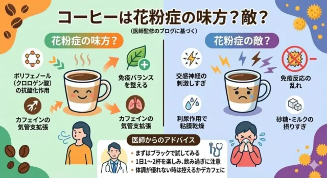 コーヒーの花粉症効果！コーヒーは花粉症に効くのか悪化するのか